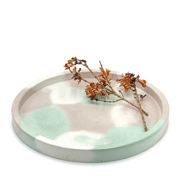 Large Concrete Circular Tray