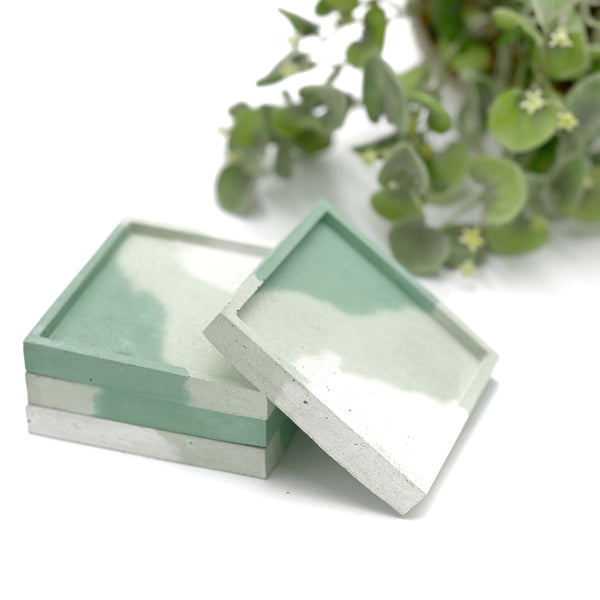 Concrete Square Coasters - Set of 4