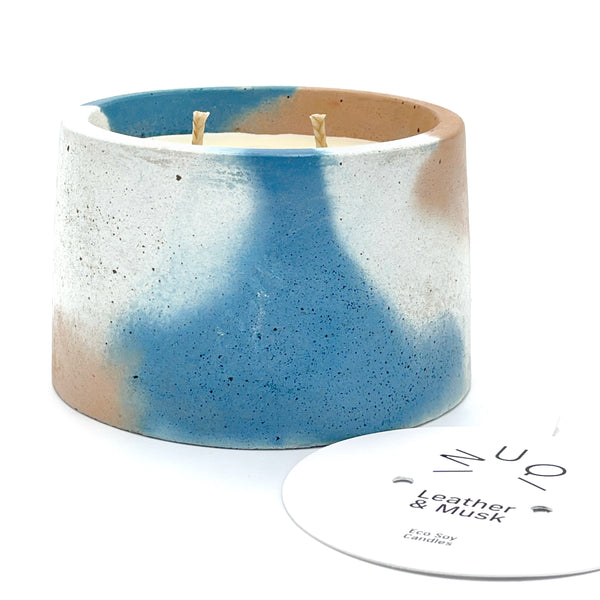 250ml Scented Candle in Flat Conical Concrete Jar
