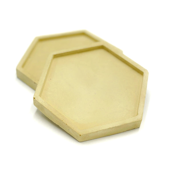 Concrete Hexagon Coasters - Set of 2