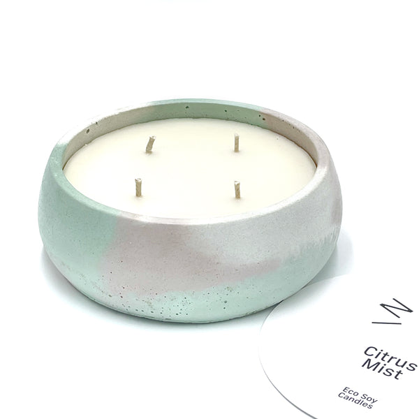 550ml Scented Candle in Large Concrete Bowl