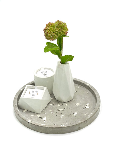 Large Concrete Circular Tray