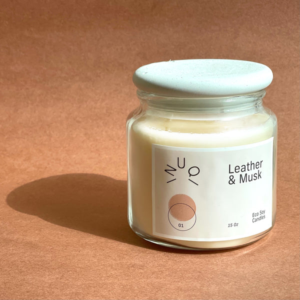 Leather & Musk - 450ml Scented Candle