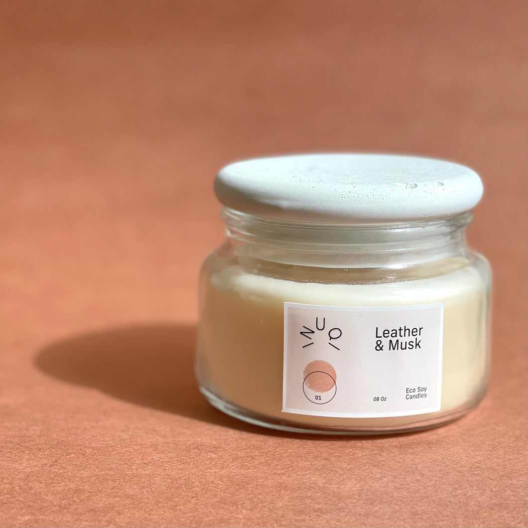 Leather & Musk - 240ml Scented Candle