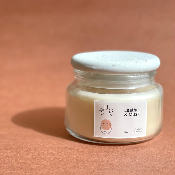 Leather & Musk - 240ml Scented Candle