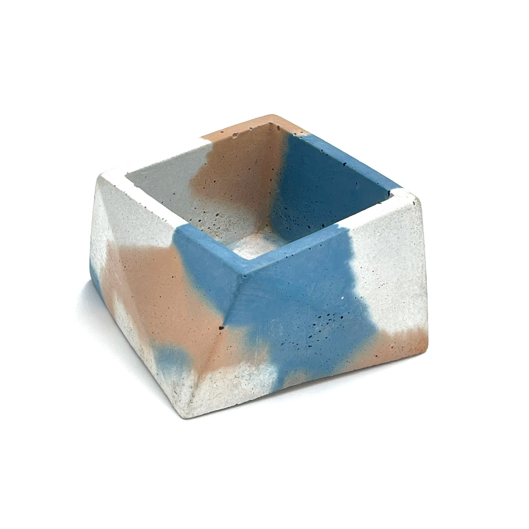 Small Polyhedron Concrete Vessel